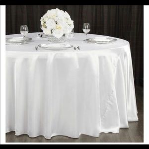 132” Round Satin Tablecloth